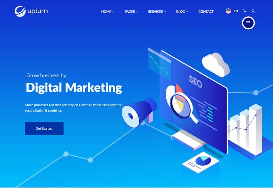 templat situs web seo friendly untuk agensi digital