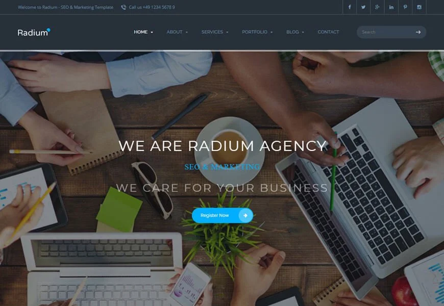 templat situs web perusahaan seo
