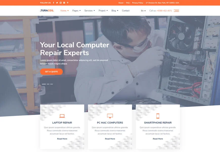 Template Turacos seo websie