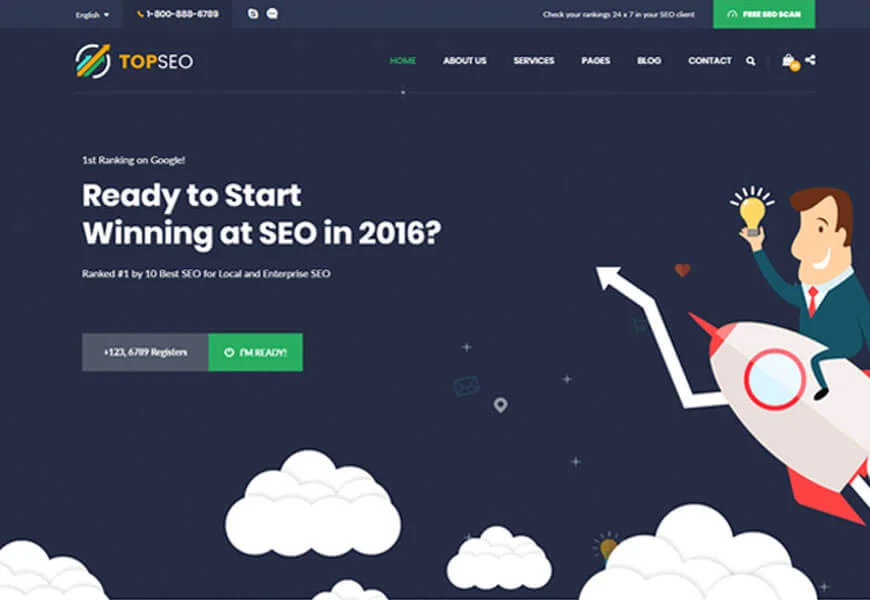 templat situs web topseo