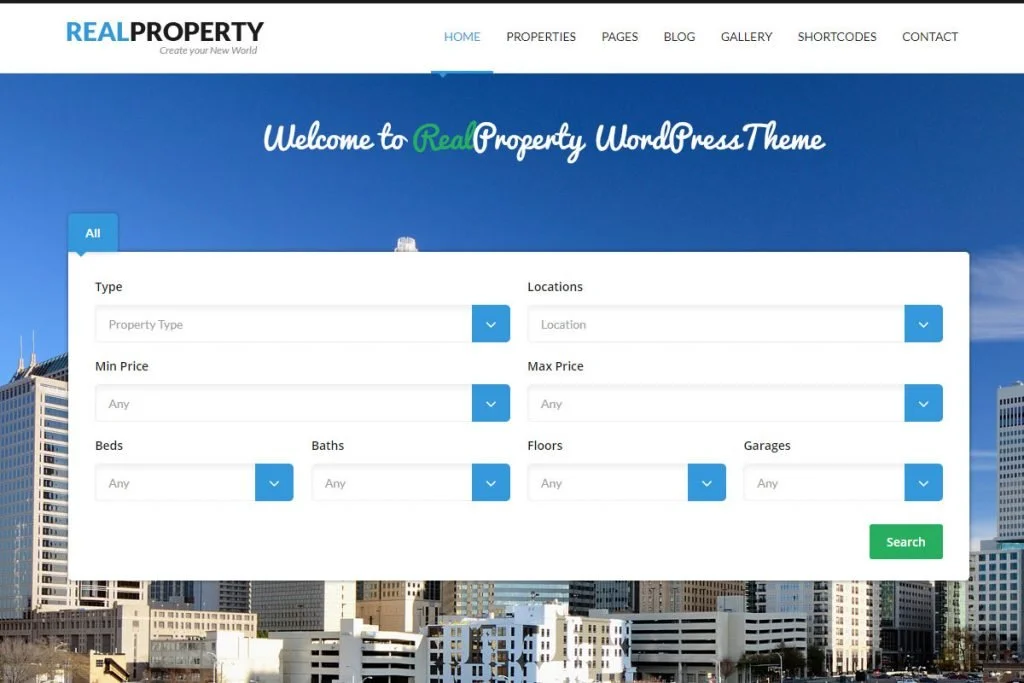 Real Property - daftar real estat tema WordPress
