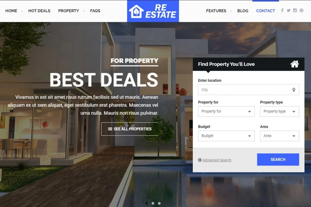 ReEstate - daftar real estat tema WordPress
