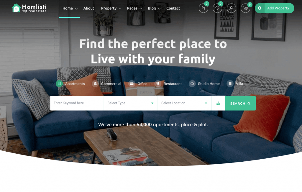 Homlisti - daftar properti tema WordPress