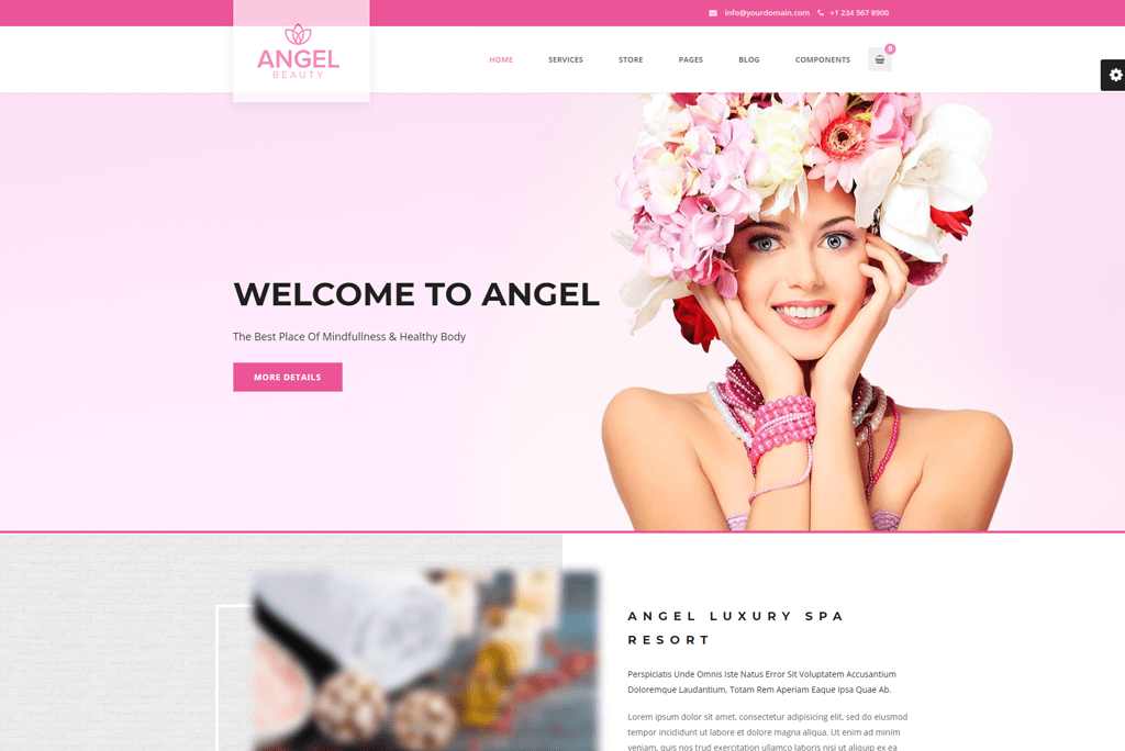 Ángel - plantilla de sitio web de salón de belleza