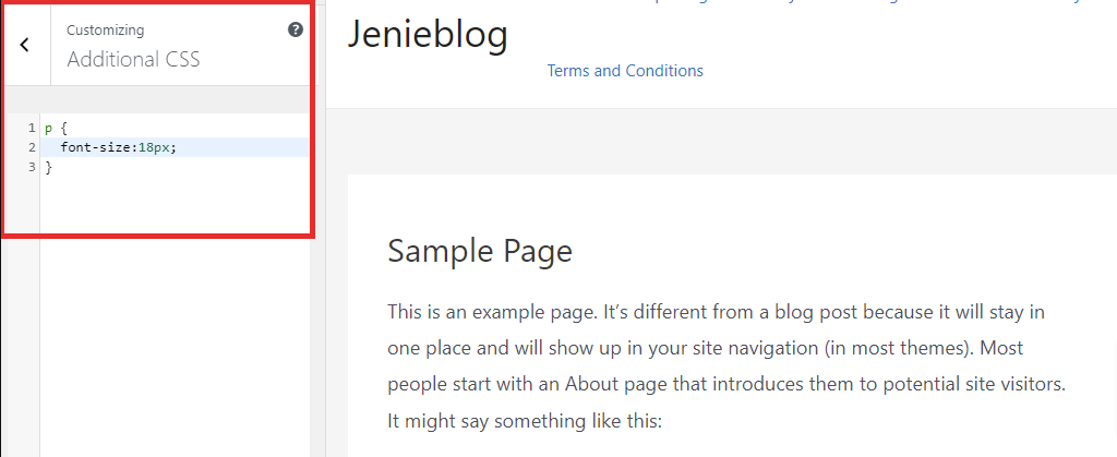 Change Font Size In Wordpress