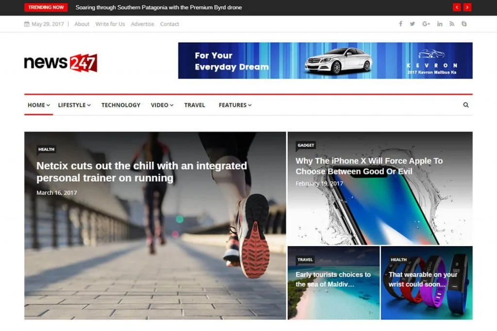 Șablon de site de știri Bootstrap