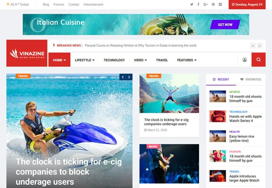 șabloane de site-uri de știri