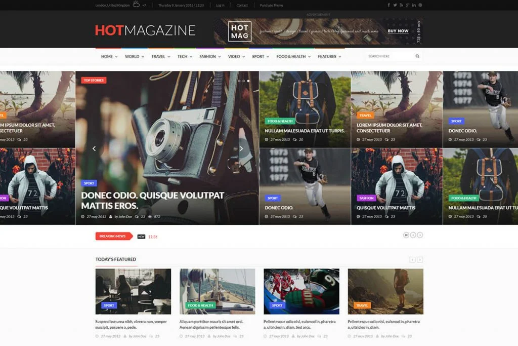 șablon html pentru revistă de știri