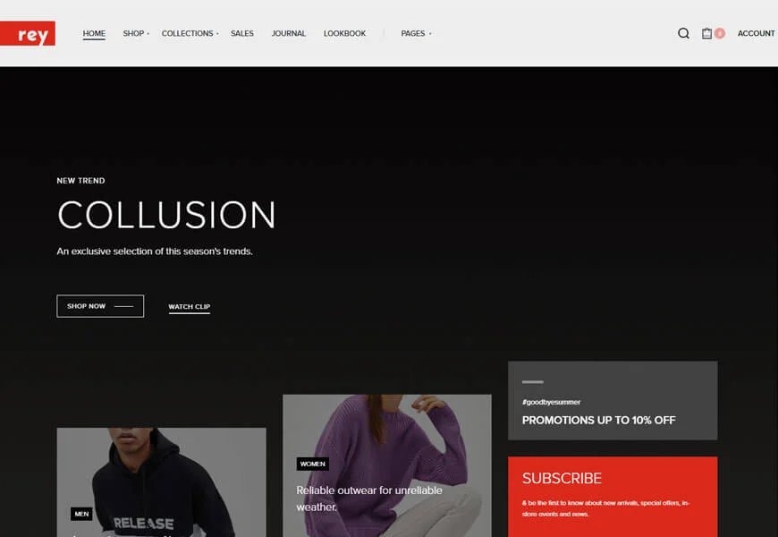 Rey es el tema robusto de woocommerce para WordPress.