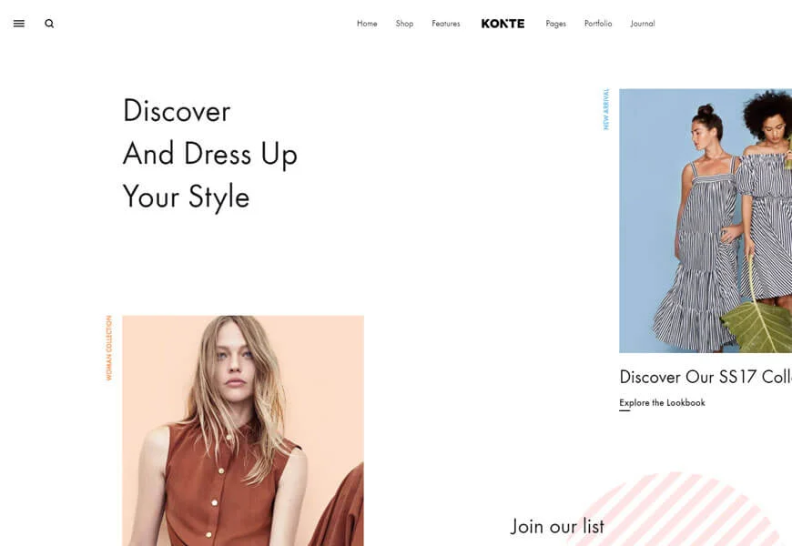 Konte es un tema premium de WooCommerce compatible con dispositivos móviles