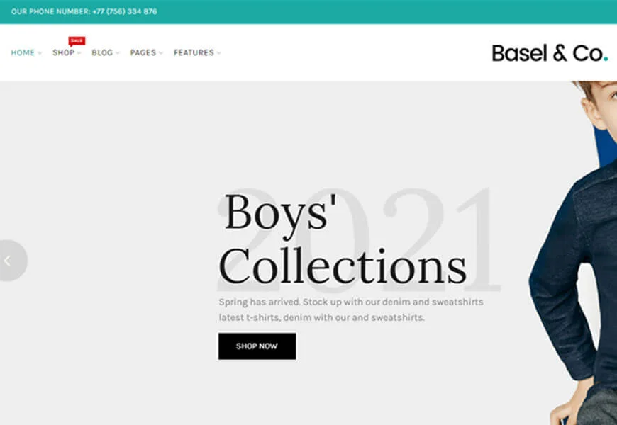 Basilea es otro tema minimalista de WooCommerce con capacidad de respuesta