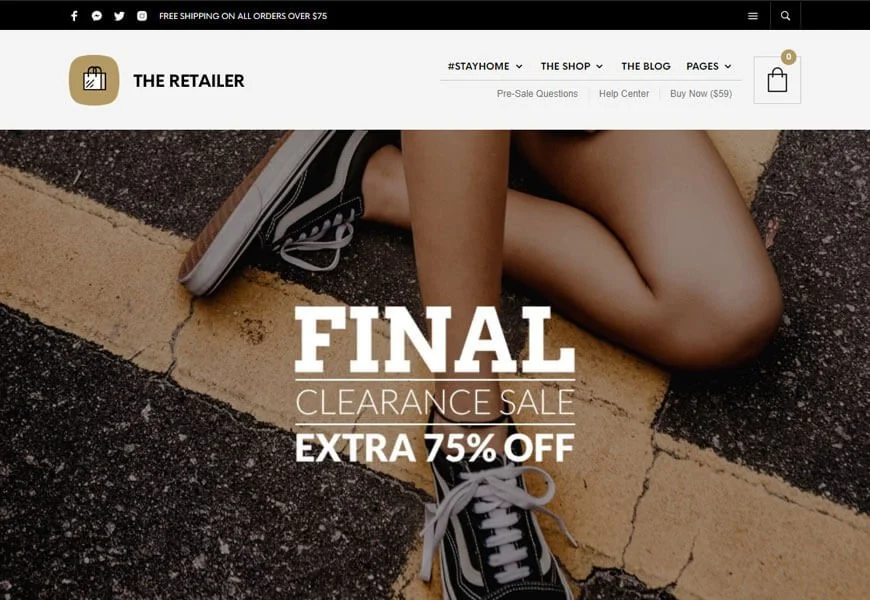 El minorista es otro de los mejores temas de woocommerce.