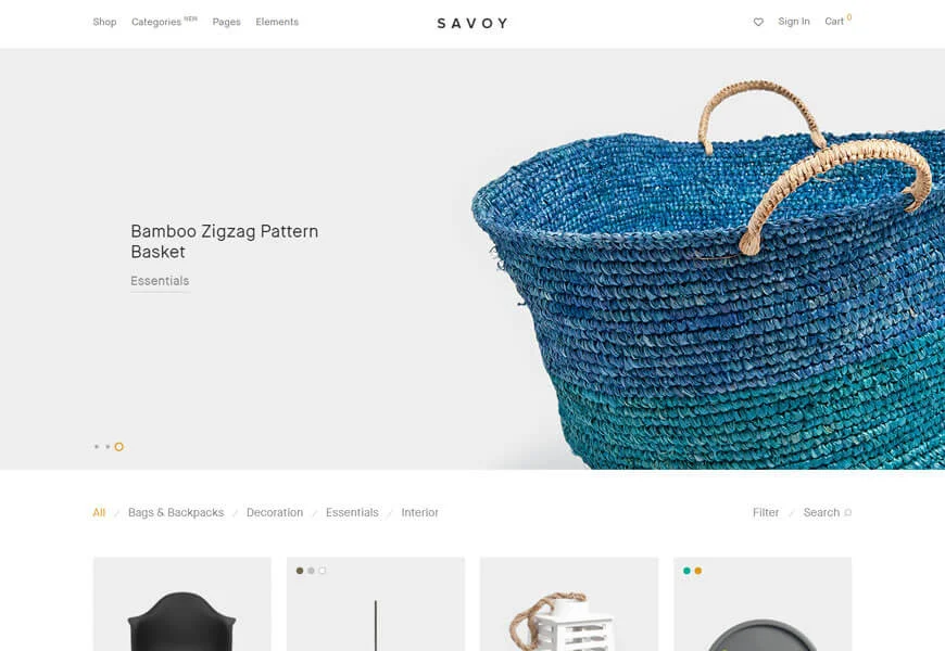 Savoy es un tema premium de WooCommerce para WordPress