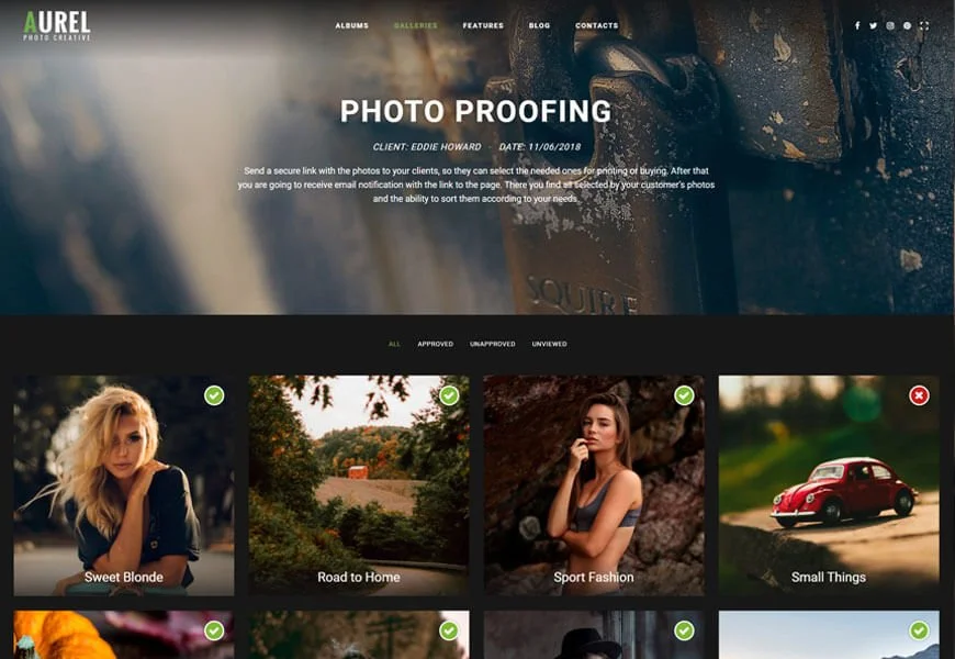 templat situs web fotografi desain yang bagus