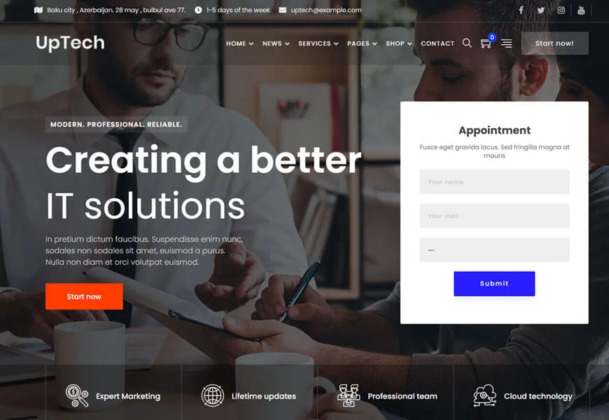 Tema WordPress pentru compania IT