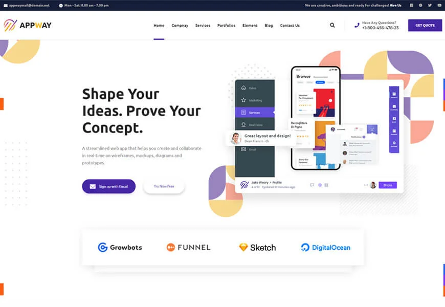 Appway este o altă temă WordPress de cea mai bună companie de software