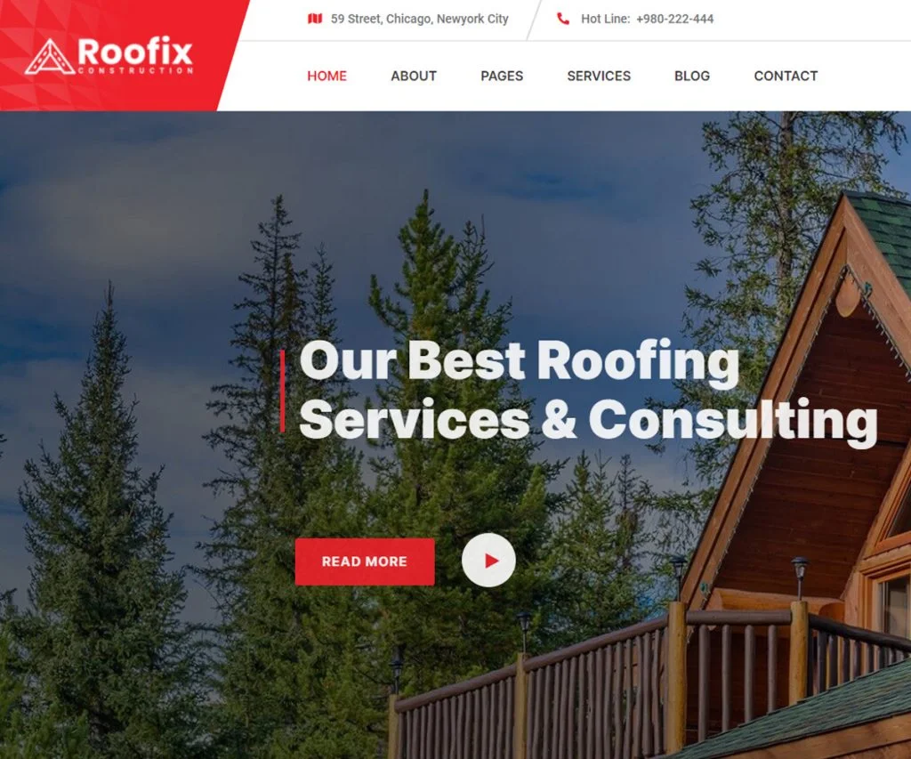 Roofix - tema WordPress terbaik yang dioptimalkan untuk SEO