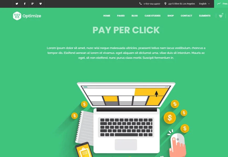 Optimalkan - tema wordpress terbaik yang dioptimalkan untuk SEO