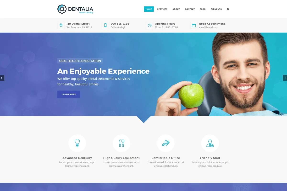 dental medical WordPress theme