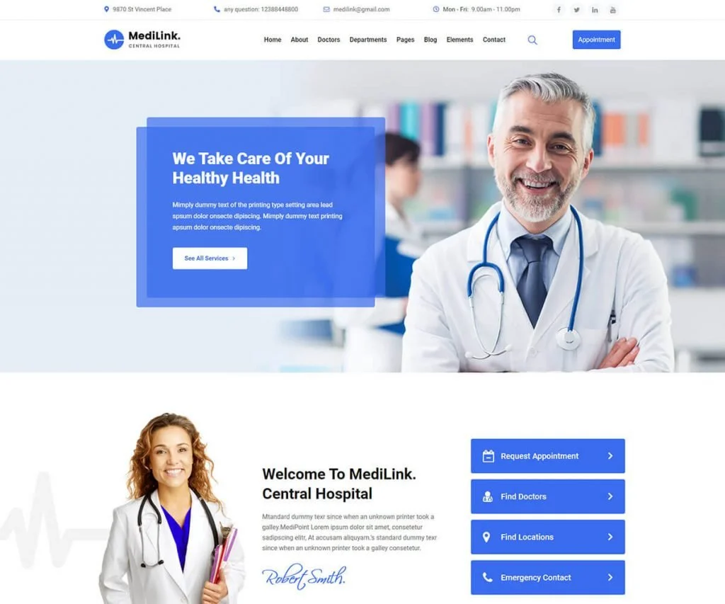 tema de WordPress para médicos