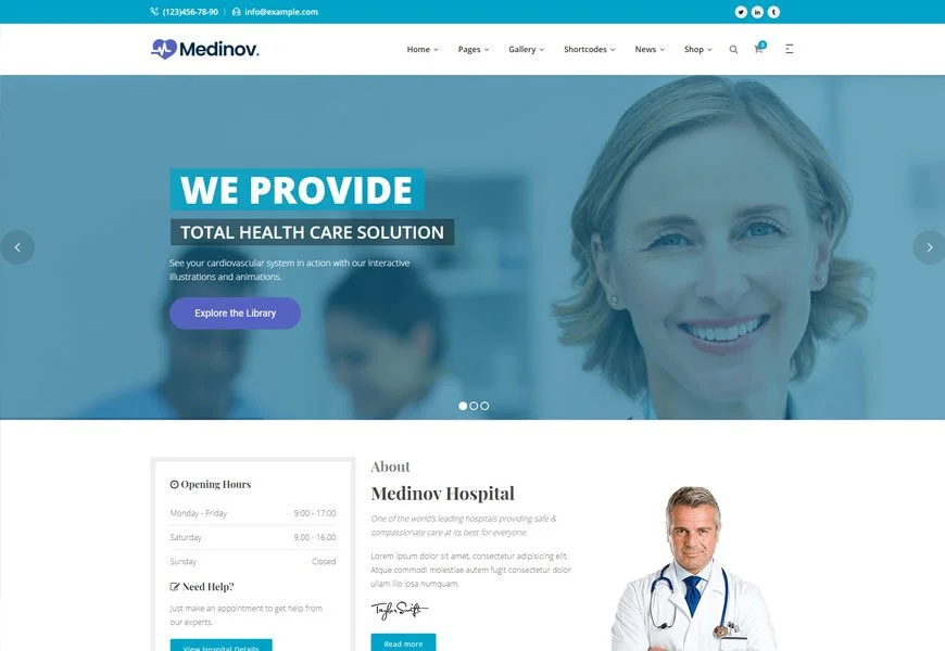 Buen tema médico de wordpress