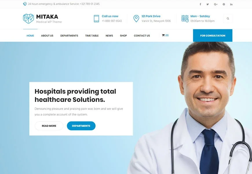 tema de wordpress médico