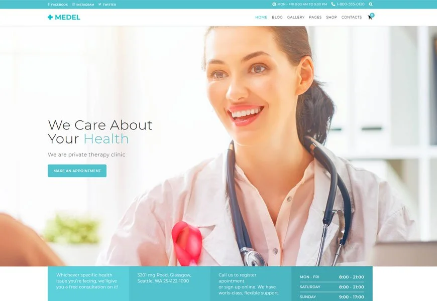Tema de wordpress para médicos y clínicas.