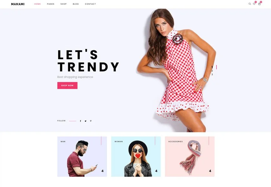 Manami - tema WooCommerce minimal