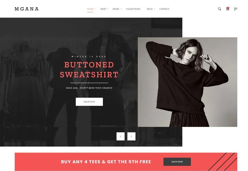 Mgana - tema wordpress desain minimal