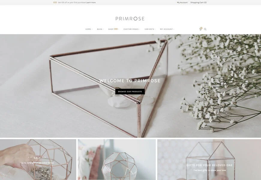 tema woocommerce minimal primrose