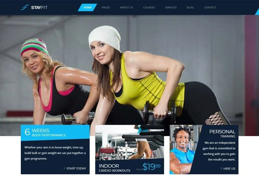 Șabloane html pentru site-ul de fitness