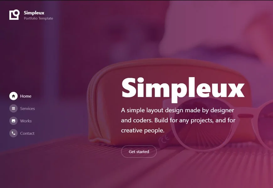 Simpleux-ポートフォリオWebサイトテンプレート