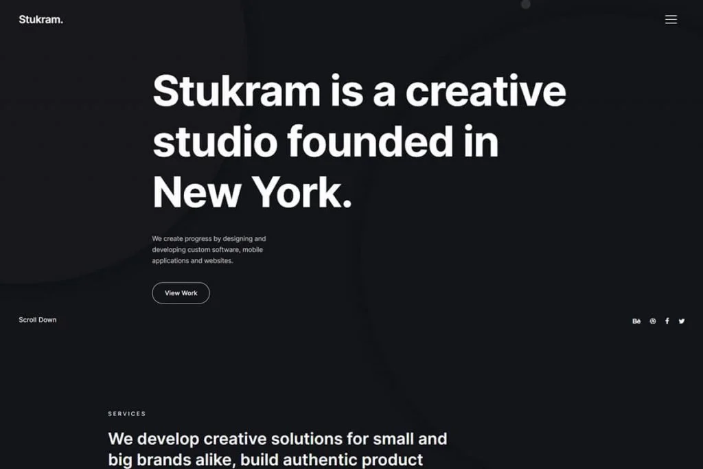 Stukramは、HTML5で構築された最新のポートフォリオWebサイトテンプレートです。