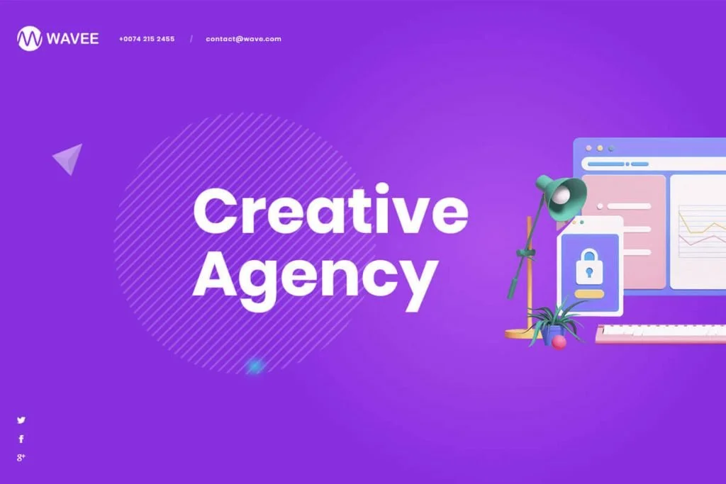 Wavee is a modern portfolio website template