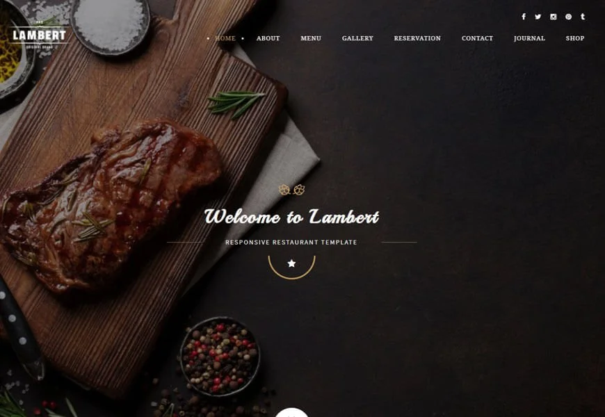 templat situs web restoran lamber