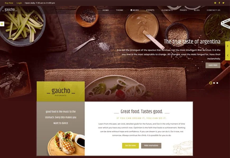 Templat situs web restoran yang bagus