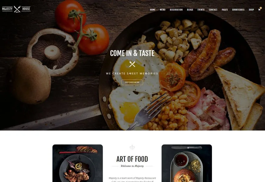 templat situs web restoran dan kafe