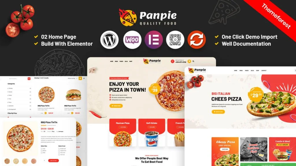 PanPie - Templat situs web Restoran
