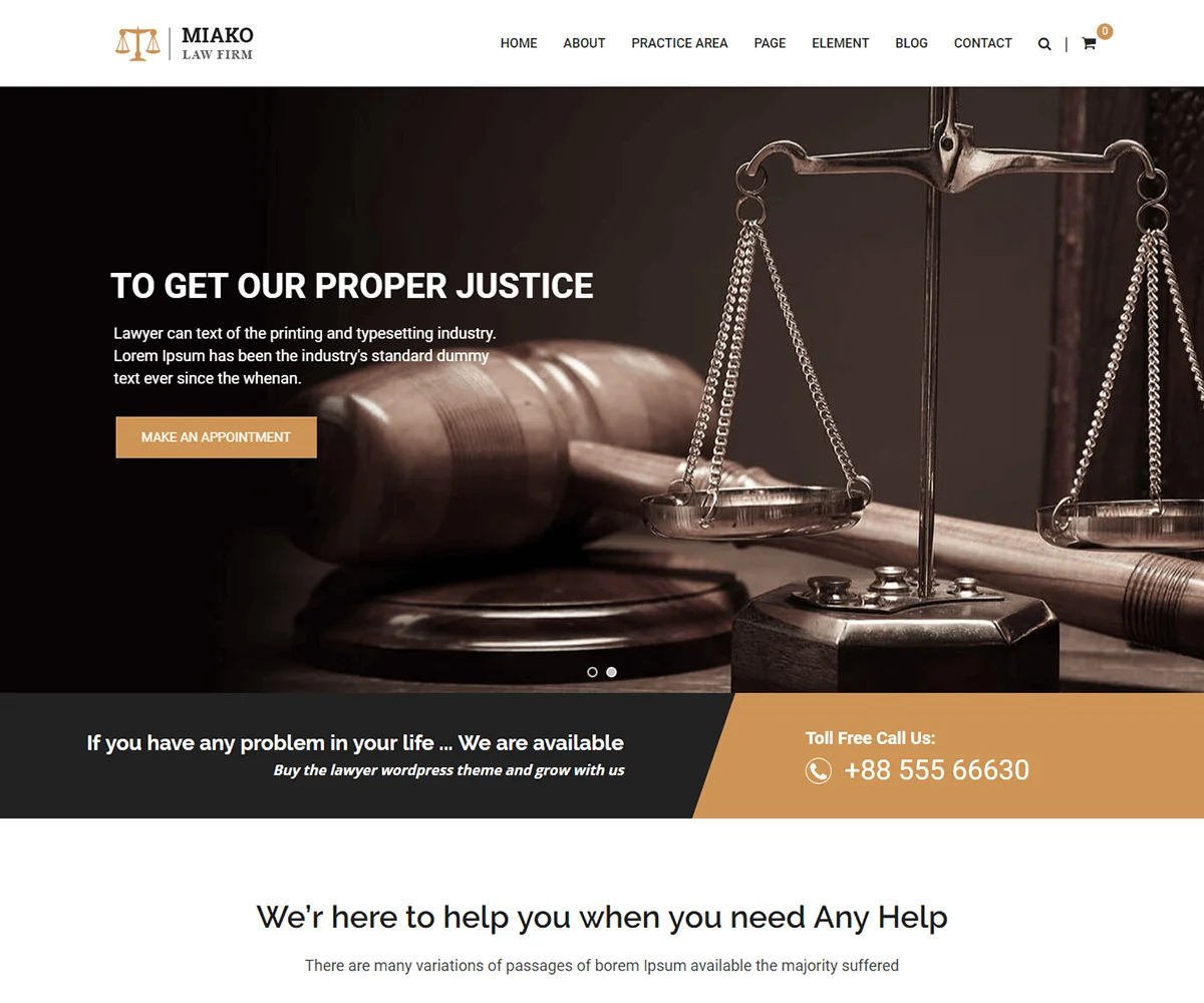 Cea mai bună temă WordPress pentru avocat