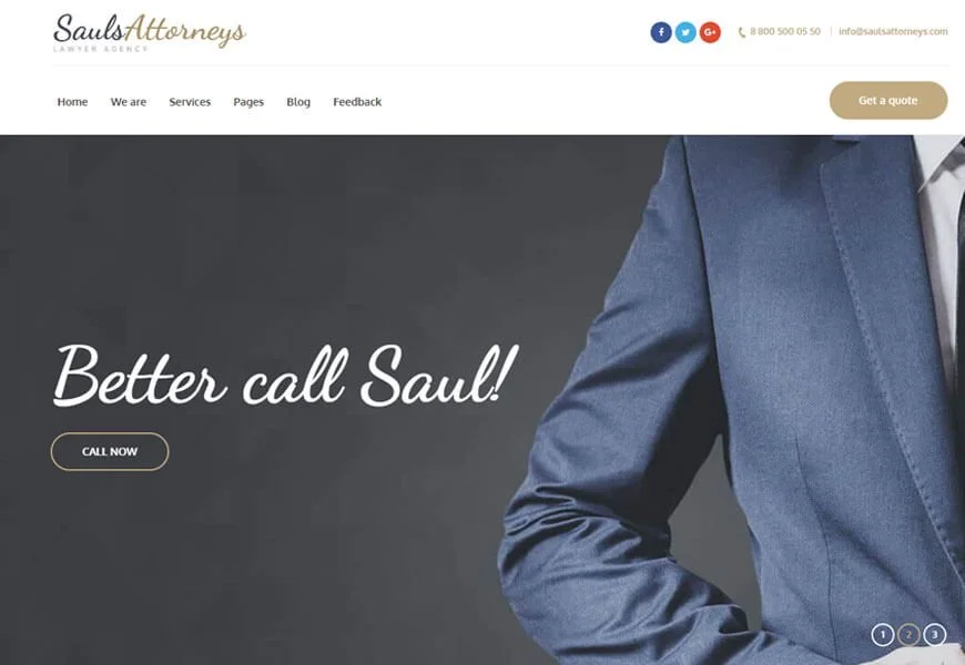 SaulsAttorneys este tema WordPress pentru avocat