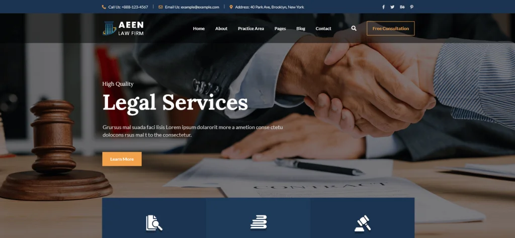 Aeen - Tema WordPress pentru avocat