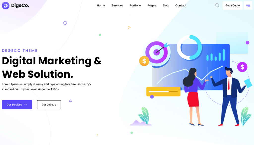 Diego - șabloane pentru site-uri web de marketing digital