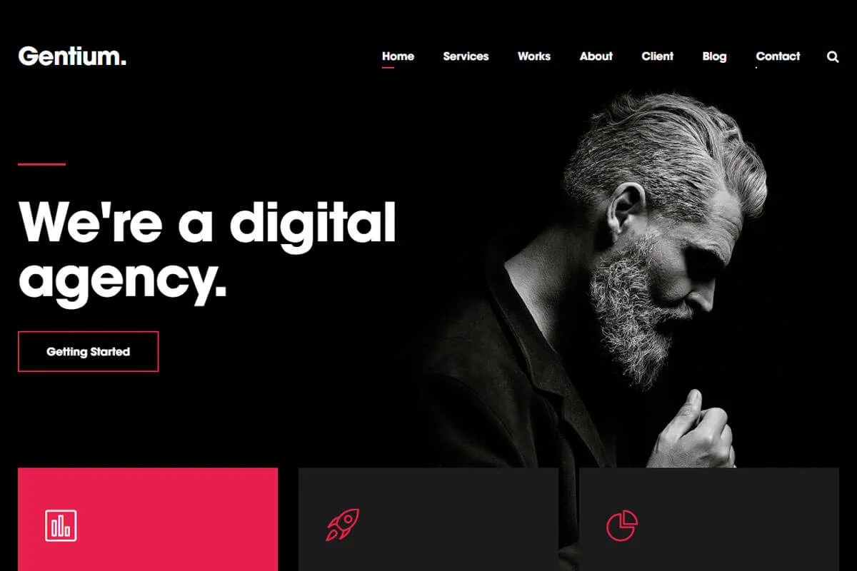 Gentium es el gran tema de WordPress para agencias digitales