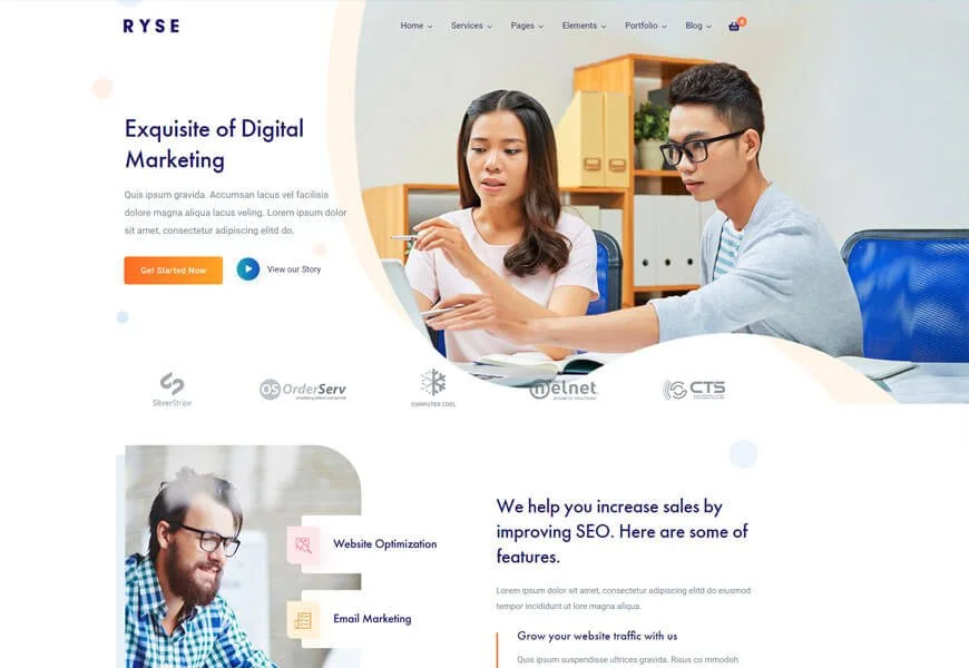 agencia de redes sociales tema de WordPress