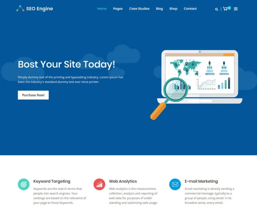 plantillas de sitio web de la mejor empresa de software del motor seo
