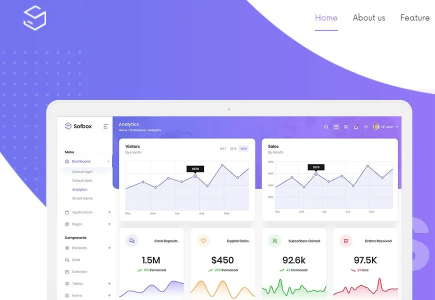 Sofbox - plantilla de sitio web de empresa de software