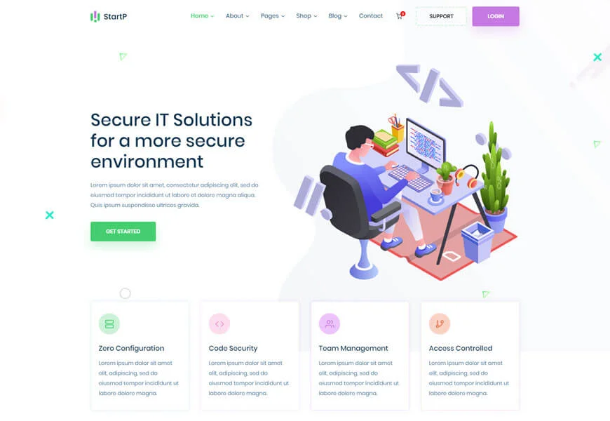 Las mejores plantillas de sitios web de tecnología para empresas de TI.