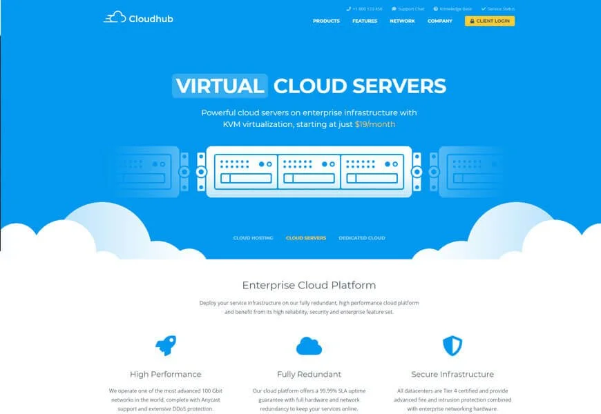 best technology website templates for server company
