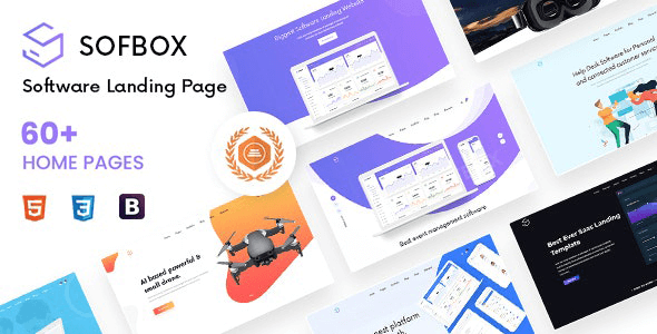 Sofbox - plantilla de página de destino de software