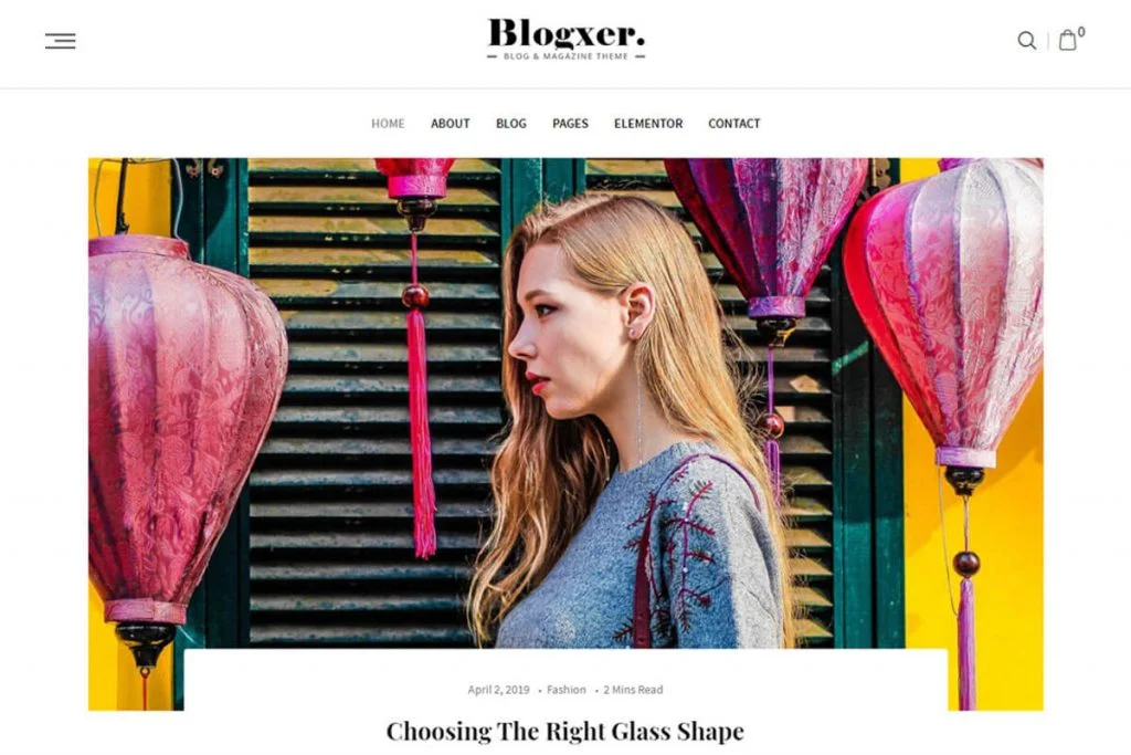 Tema de blogging Blogxer